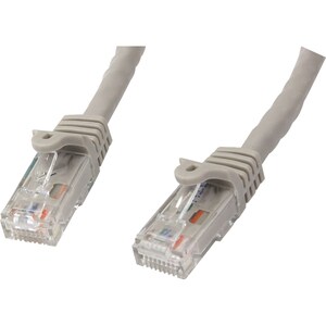 StarTech.com 3m Gray Gigabit Snagless RJ45 UTP Cat6 Patch Cable - 3 m Patch Cord - Ethernet Patch Cable - RJ45 Male to Mal
