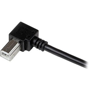 StarTech.com Cable Adaptador USB 2m para Impresora Acodado - 1x USB A Macho - 1x USB B Macho en Ángulo Derecho - Cable for