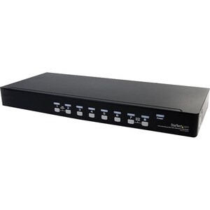 StarTech.com Conmutador Switch KVM 8 Puertos de Video VGA HD15 USB 2.0 USB A y Audio - 1U Rack Estante - 8 Computador(es) 