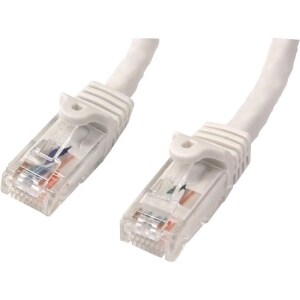 StarTech.com 1m White Gigabit Snagless RJ45 UTP Cat6 Patch Cable - 1 m Patch Cord - Ethernet Patch Cable - RJ45 Male to Ma