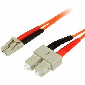 StarTech.com 1m Fiber Optic Cable - Multimode Duplex 62.5/125 - LSZH - LC/SC - OM1 - LC to SC Fiber Patch Cable - Cable fo