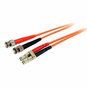 StarTech.com 1m Fiber Optic Cable - Multimode Duplex 62.5/125 - LSZH - LC/ST - OM1 - LC to ST Fiber Patch Cable - Cable fo