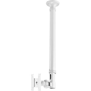 Neomounts Neomounts Pro FPMA-C100WHITE Ceiling Mount for Flat Panel Display - White - Height Adjustable - 25.4 cm to 66 cm