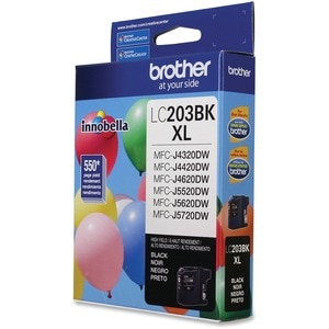 Brother Genuine Innobella LC203BK High Yield Black Ink Cartridge - Inkjet - High Yield - 550 Pages - Black - 1 Each