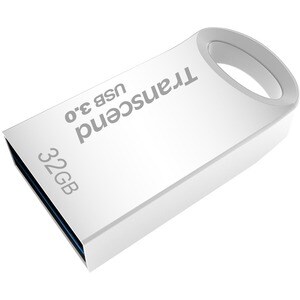 Transcend 32GB JetFlash 710S USB 3.0 Flash Drive - 32 GB - USB 3.0 - 90 MB/s Read Speed - 24 MB/s Write Speed - Silver