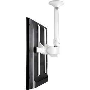 Atdec ceiling mount for large display, short pole - Loads up to 143lb - White - Universal VESA up to 800x500 - Upgradeable