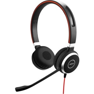Jabra EVOLVE 40 Wired Over-the-head Stereo Headset - Binaural - Supra-aural - Noise Cancelling Microphone - Noise Cancelin