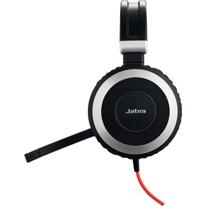 Jabra EVOLVE 80 Wired Over-the-head Stereo Headset - Binaural - Circumaural - Noise Cancelling Microphone - Mini-phone (3.