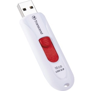 Transcend 16GB JetFlash 590 USB 2.0 Flash Drive - 16 GB - USB 2.0 - White