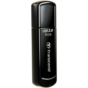 Pen Drive Transcend JetFlash 350 - 4 GB - USB 2.0 - Nero - 15 MB/s Read Speed - 4 MB/s Write Speed - 30 Anno/i Garanzia - 