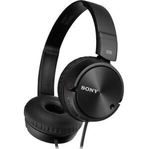 Sony MDR-ZX110NC Wired Over-the-head Binaural Stereo Headphone - Black - Supra-aural - 220 Ohm - 10 Hz to 22 kHz - 1.20 m 