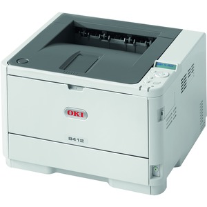 Oki B400 B412dn Desktop LED Printer - Monochrome - 33 ppm Mono - 1200 x 1200 dpi Print - Automatic Duplex Print - 350 Shee