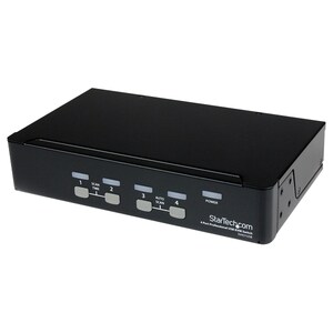 4 Port Professional VGA USB KVM Switch with Hub - 1U Rack-mountable KVM Switch (SV431USB)