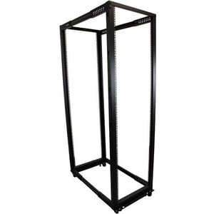 StarTech.com 4-Post 42U Mobile Open Frame Server Rack, 19" Network Rack with Casters, Rolling Rack for Computer/AV/Data/IT