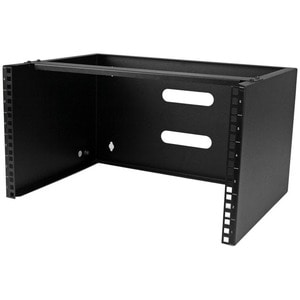 StarTech.com 6U Wall Mount Rack, 14in Deep, 19 inch Wall Mount Network Rack, Wall Mounting Patch Panel Bracket for Switch/