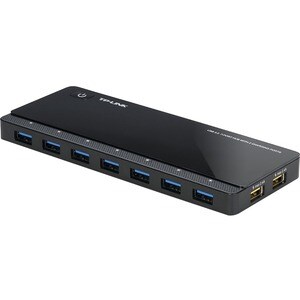 TP-Link UH720 USB Hub - USB 3.0 Micro-B - External - Black - 9 Total USB Port(s) - 7 USB 3.0 Port(s) - PC, Mac, Linux