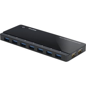 TP-Link UH720 USB Hub - USB 3.0 Micro-B - External - Black - 9 Total USB Port(s) - 7 USB 3.0 Port(s) - PC, Mac, Linux