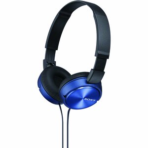 Sony MDR-ZX310APL Wired Over-the-head Stereo Headset - Blue - Binaural - Supra-aural - 24 Ohm - 10 Hz to 24 kHz - 120 cm C