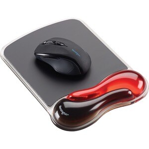 Tapis de souris Kensington Duo Gel - 25,4 mm x 184,2 mm x 241,3 mm Dimension - Rouge, Noir - Gel - Antidérapant - 1 Unité