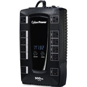 CyberPower AVRG900LCD Intelligent LCD UPS Systems - 900VA/480W, 120 VAC, NEMA 5-15P, Compact, 12 Outlets, LCD, PowerPanel®