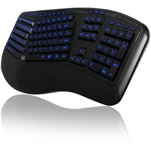 Tru-Form Colour Illuminated Ergonomic Keyboard - Black