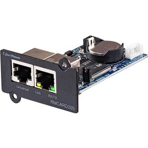 CyberPower RMCARD205 UPS & ATS PDU Remote Management Card - SNMP/HTTP/NMS/Enviro Port* - 2 x Network (RJ-45) Port(s) - Black