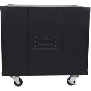 StarTech.com 4-Post 9U Mobile Open Frame Server Rack, 19" Network Rolling Rack for Narrow Spaces, Small Data Rack with Cas