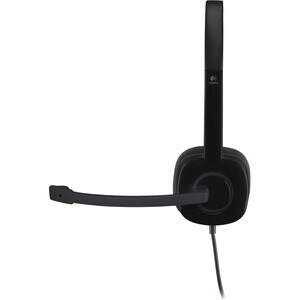 Logitech H151 Kabel Kopfbügel Stereo Headset - Schwarz - Binaural - Ohraufliegend - 20 Hz bis 20 kHz Frequenzgang - 180 cm