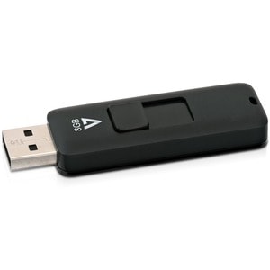 V7 VF28GAR-3E 8 GB USB 2.0 Flash Drive - Black - 5 Year Warranty