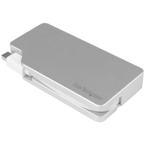 StarTech.com Aluminum Travel A/V Adapter: 3-in-1 Mini DisplayPort to VGA, DVI or HDMI - mDP Adapter - 4K - 1 x 20-pin Mini