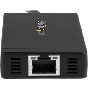 StarTech.com USB/Ethernet Combo Hub - USB Type C - External - Black - TAA Compliant - 3 Total USB Port(s) - 3 USB 3.0 Port