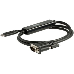 StarTech.com 3ft/1m USB C to VGA Cable - 1920x1200/1080p USB Type C DP Alt Mode to VGA Video Monitor Adapter Cable -Works 