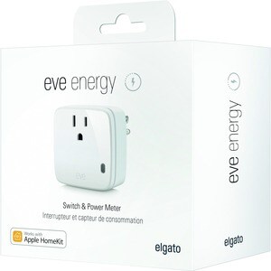 Eve Switch & Power Meter with Apple HomeKit Technology, Bluetooth Low Energy - 1 x AC Power Plug - 1 x Type B Receptacle -