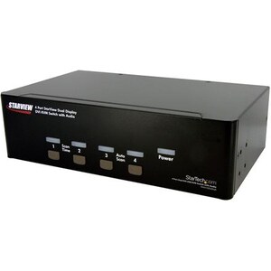 StarTech.com SV431DD2DUA KVM-Switchbox - TAA-konform - 4 Computer - 1 Lokaler Benutzer(n) - QXGA - 2048 x 1536 - 8 x USB -