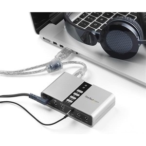 StarTech.com 7.1 USB Audio Adapter External Sound Card - 16 bit DAC Data Width - 7.1 Sound Channels - External - C-Media C