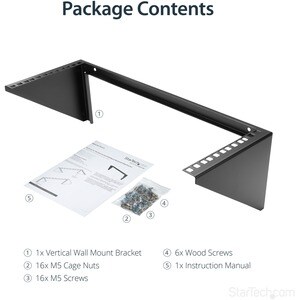 StarTech.com RK419WALLV Wandhalterung für A/V-Geräte, KVM-Umschalter, Workstation, Netzwerk-Ausrüstung, Steckdosenleiste, 