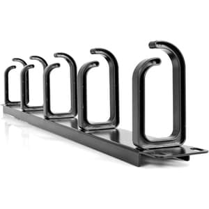 StarTech.com 1U 19in Metal Rackmount Cable Management Panel - Rack cable management kit - 1U - Cable Management Panel - Bl