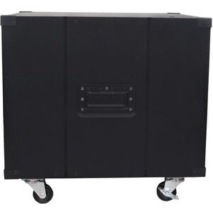 StarTech.com 4-Post 9U Mobile Open Frame Server Rack, 19" Network Rolling Rack for Narrow Spaces, Small Data Rack with Cas