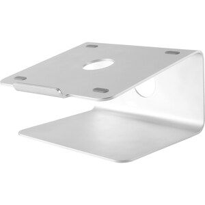 Raised and Rotatable Aluminium Laptop Stand - Up to 43.2 cm (17") Screen Support - 24 cm Depth - Desktop - Silicone, Brush
