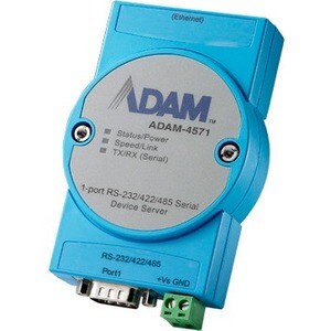 Advantech 1-port RS-232/422/485 Serial Device Server - Twisted Pair - 1 x Network (RJ-45) - 1 x Serial Port - 10/100Base-T