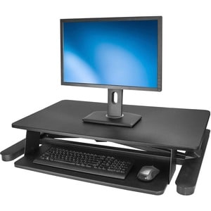 StarTech.com Sit Stand Desk Converter - With 35" Work Surface - Height Adjustable Standing Desk Converter - Stand Up Desk 