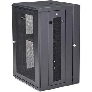 StarTech.com 4-Post 18U Wall Mount Network Cabinet, 19" Hinged Wall-Mounted Server Rack for Data / IT Equipment, Lockable 