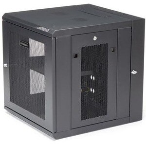 StarTech.com 4-Post 12U Wall Mount Network Cabinet, 19" Hinged Wall-Mounted Server Rack for IT Equipment, Flexible Lockabl