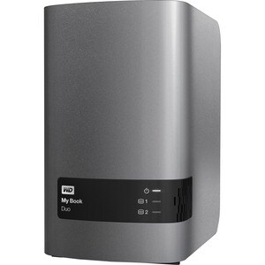 WD My Book Duo WDBFBE0160JBK-EESN 2 x Gesamtzahl Einschübe DAS-Speichersystem - 16 TB HDD Desktop - 20 TB Supported HDD Ca