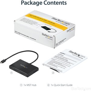 StarTech.com 3-Port USB-C Multi-Monitor Adapter, Type-C to 3x HDMI MST Hub, Triple 1080p HDMI Laptop Display Extender / Sp