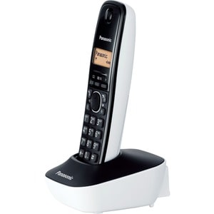 Panasonic KX-TG1611 DECT Cordless Phone - White - 1 x Phone Line