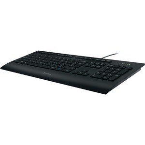 Logitech K280E Tastatur - Kabel Konnektivität - USB Schnittstelle - Deutsch - Schwarz - Gummikuppel Keyswitch - Windows, L