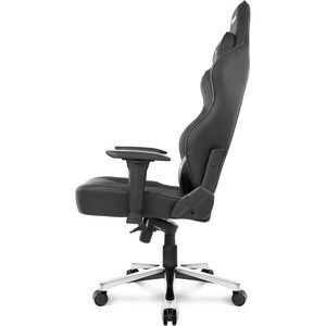 AKRacing Masters Series Max Gaming Chair - For Gaming - Metal, PU Leather, Foam, Aluminum - Black