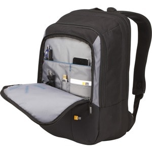 Case Logic VNB-217 Carrying Case (Backpack) for 17" Notebook, Snacks, Water Bottle, Accessories - Black - Dobby Nylon Body