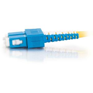 C2G 3m SC-SC 9/125 OS2 Duplex Single-Mode PVC Fiber Optic Cable - Yellow - 9.84 ft Fiber Optic Network Cable for Network D